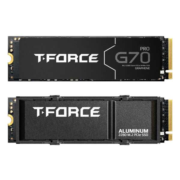 TEAMGROUP T-FORCE G70 PRO GRAPHENE HEATSINK 2TB DRAM SLC Cache 3D TLC NVMe PCIe Gen4x4 M.2 2280 GAMING SSD R/W, 7400/6800 MB/s