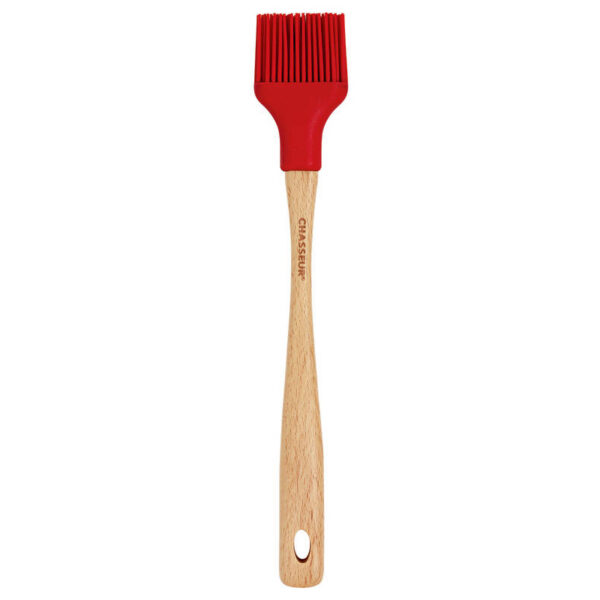Chasseur Silicone Basting Brush with Wooden Handle Red