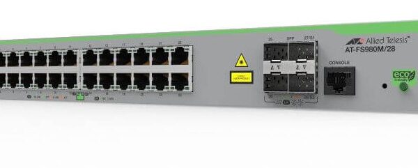 Allied Telesis FS980M/28-40 L3 Lite Managed Access Switch, 24X 10/100T, 4X Sfp Uplinks, Au Power Cord