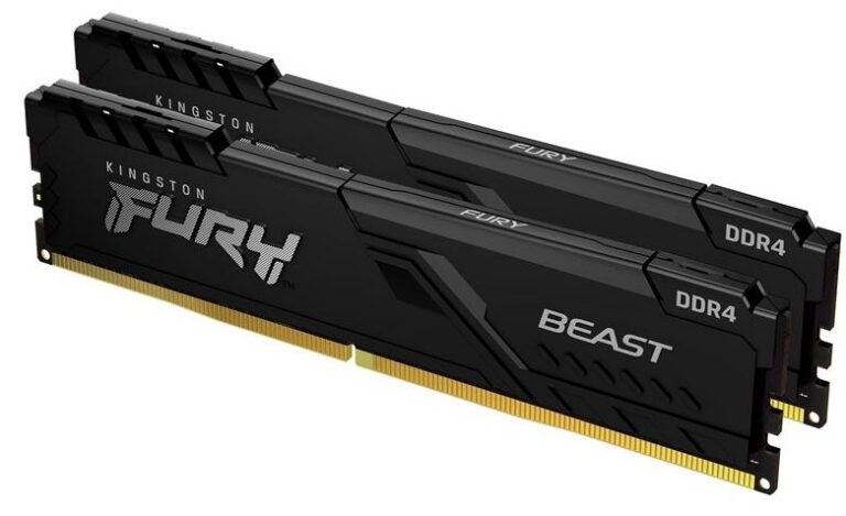 KINGSTON 32GB 3200MHz DDR4 CL16 DIMM (Kit of 2) FURY BEAST Black