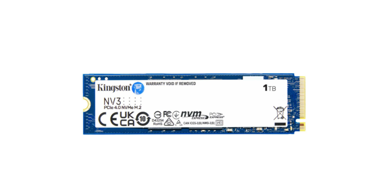 KINGSTON NV3 1TB M.2 PCIE 4.0 NVME SSD R/W 6000/4000 MB/s