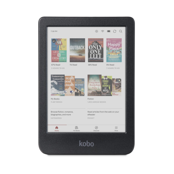 KOBO CLARA COLOUR BLACK 6" E INK COLOUR DISPLAY COMFORT LIGHT PRO & WATERPROOF E-READER