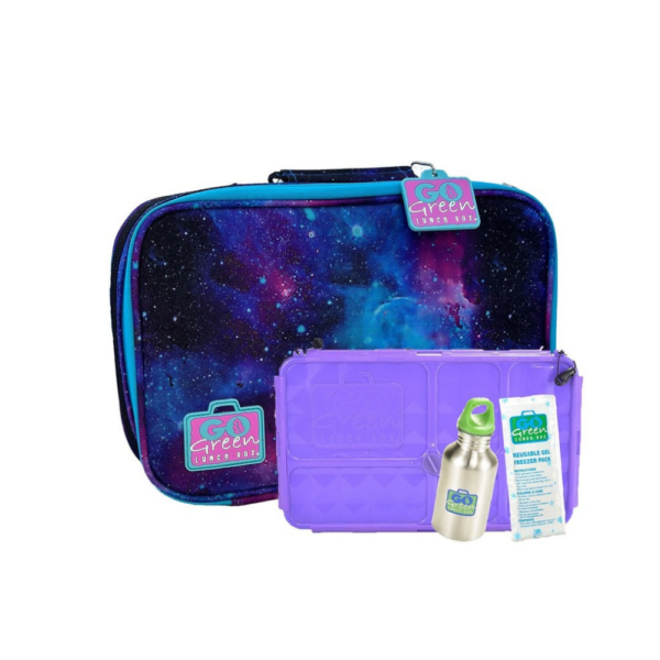 Go Green Lunch Box Cosmic Purple Case Set