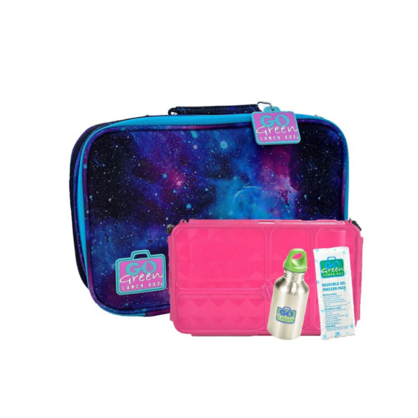 Go Green Lunch Box Cosmic Pink Case Set