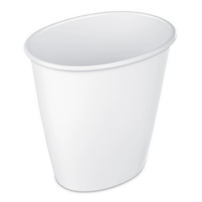 Sterilite Oval Vanity Waste Basket 5.7L White