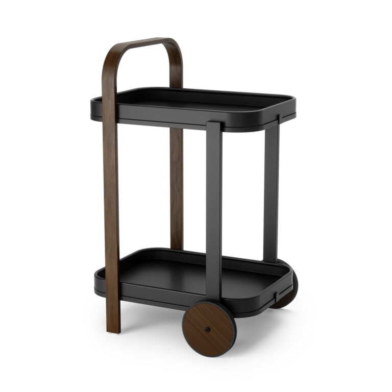 Umbra Bellwood Bar/Serving Cart Black and Walnut