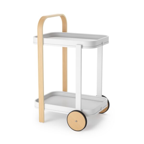 Umbra Bellwood Bar/Serving Cart White and Natural