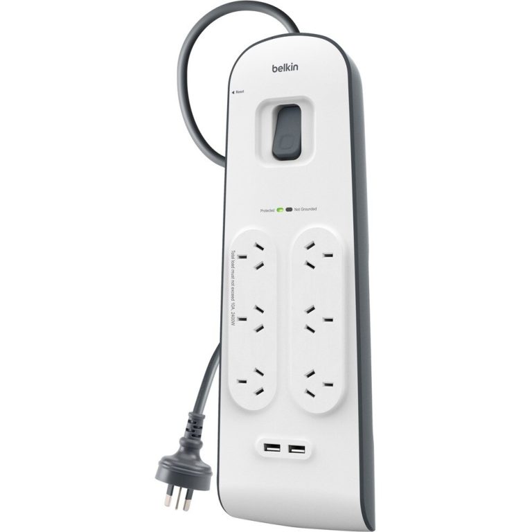 6 Outlet with 2M Cord with 2 USB Ports