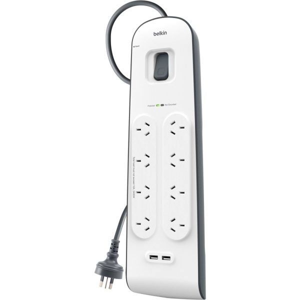 8 Outlet with 2M Cord with 2 USB Ports