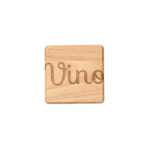 T&G Hevea Wood Coaster Vino