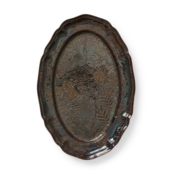 Sthål Ceramics Oval Serving Platter Fig 49cm
