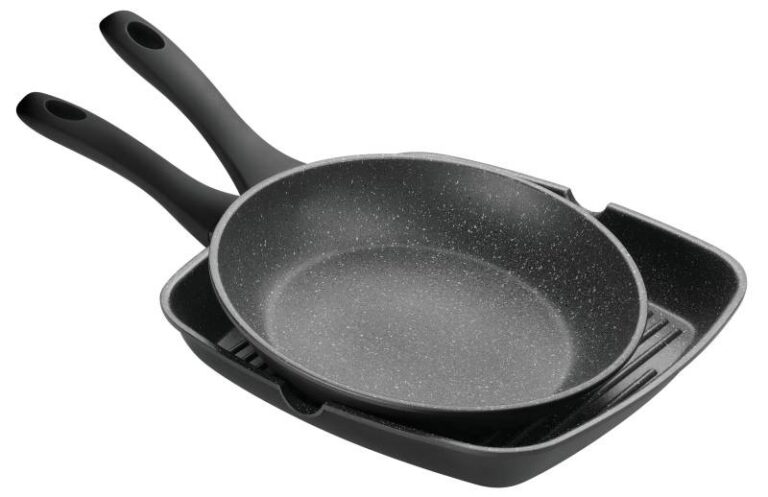 Pyrolux Pyrostone 26cm Frypan & 28cm Grillpan Set