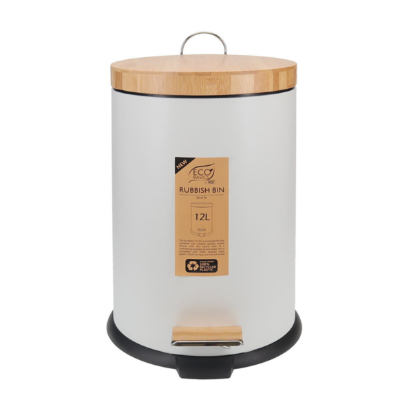 White Magic Eco Basics Rubbish Bin 12L White