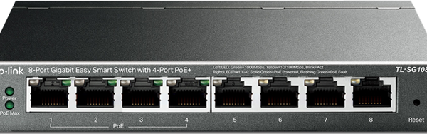 TP-Link SG108PE 8 Port Gigabit Switch Easy Smart 4x PoE Ports