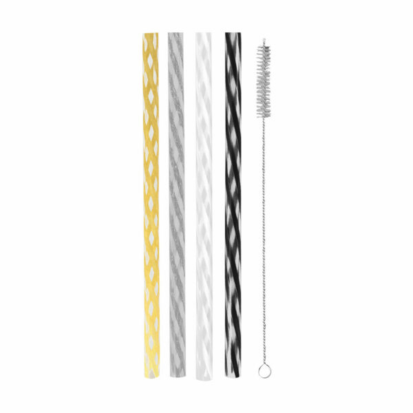 Avanti Reusable Cocktail Straws Celebration Set of 24