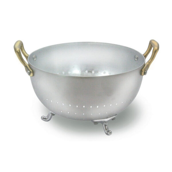 Ottinetti Donna Footed Colander/Bread Basket with Brass Handles 24cm