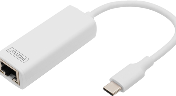 Digitus USB Type-C (M) to RJ-45 Gigabit Ethernet (F) Adapter Cable