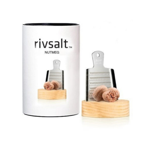 Rivsalt Nutmeg – Stainless Steel Grater with Oak Stand