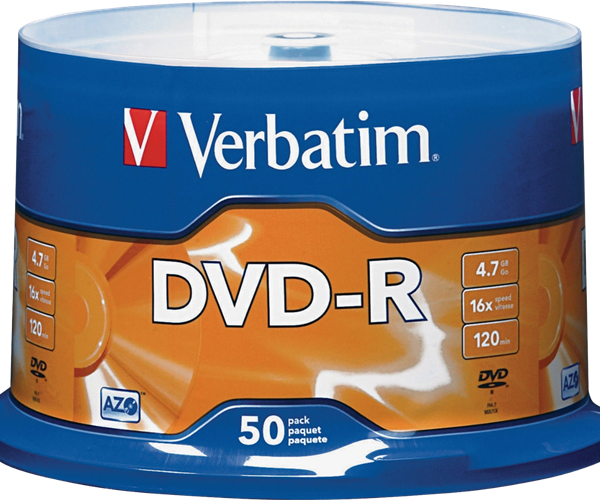 Verbatim DVD-R 4.7GB 16x 50 Pack on Spindle