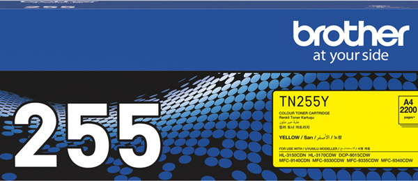 Brother TN-255Y Yellow High Yield Toner