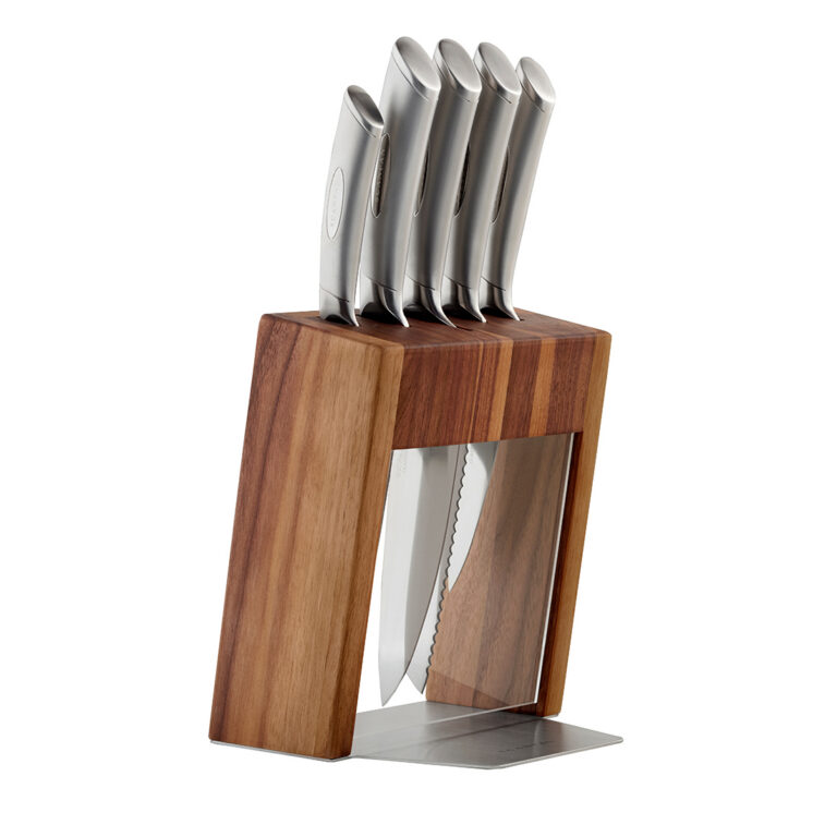Scanpan Classic Steel Kalø Knife Block 6 Piece Set Oak