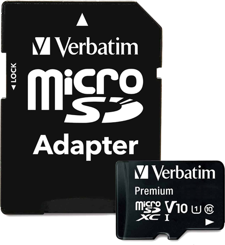 Verbatim Premium microSDHC UHS-I Class 10 Card with Adapter 16GB