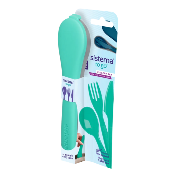 Sistema TO GO Cutlery Set Minty Teal