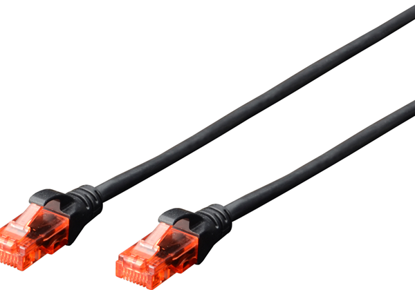 Digitus UTP CAT6 Patch Lead - 0.75M Black