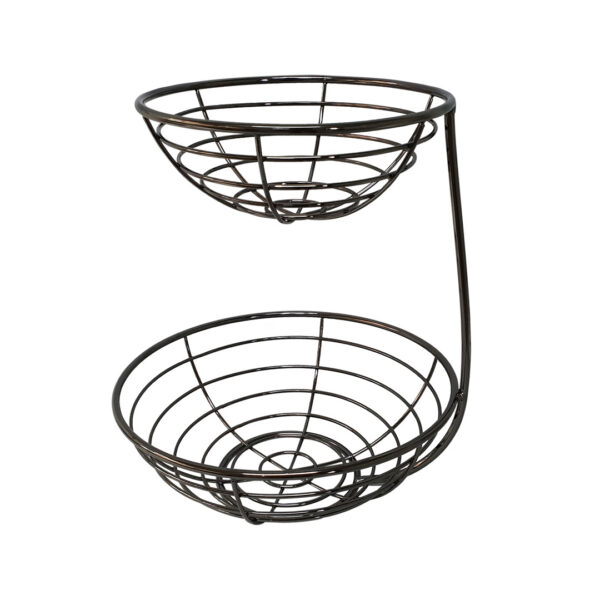 LTW Black Onyx 2-Tier Fruit Bowl