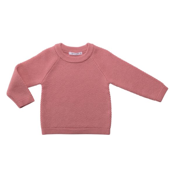 Merino Knit Crew Jumper - Pink