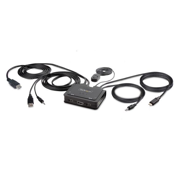 2-PORT Hybrid Cable Kvm Switch 4K HDMI