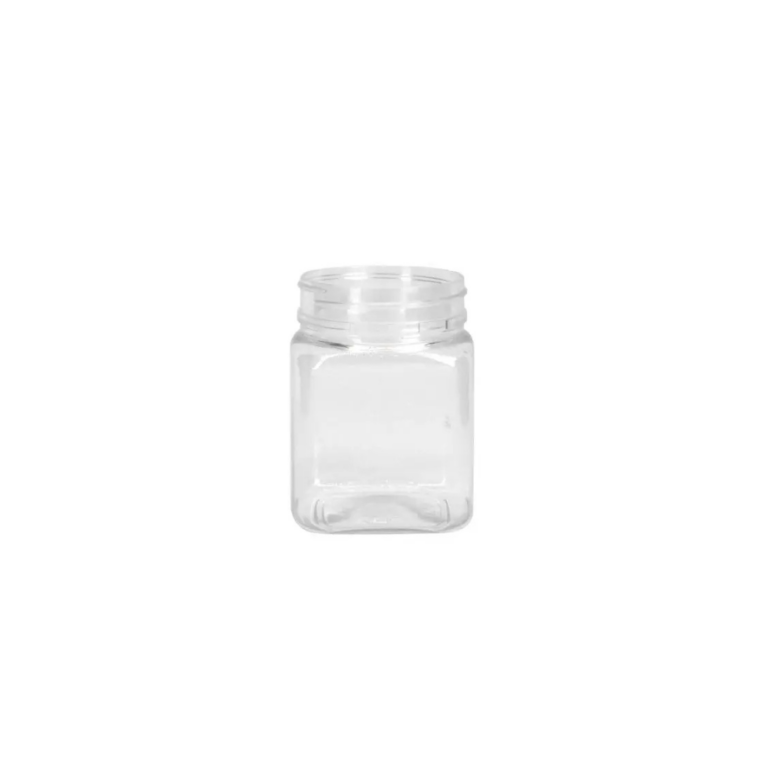 Clear Plastic Jar Square (2 Sizes)
