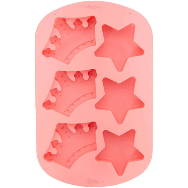 Wilton Royal Crowns and Stars Silicone Cake Mould 6-Cavity