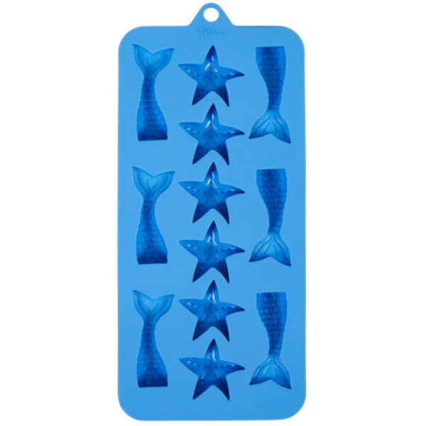 Wilton Non-Stick Silicone Mould Mermaid Starfish 12 Cavity