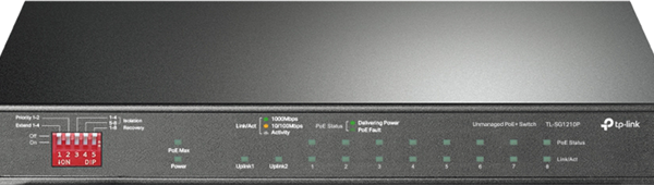 TP-Link SG1210P 10 Port Gigabit Desktop Switch With 8 Port POE
