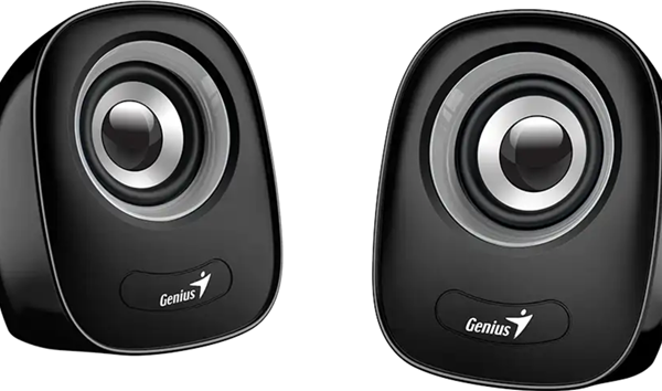 Genius SP-Q160 Black USB Powered Mini Speakers - Black/Grey