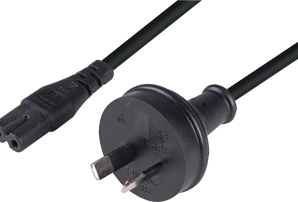 2 Pin Power Lead (M) to Figure 8 (M) 2m Power Cable - Bulk