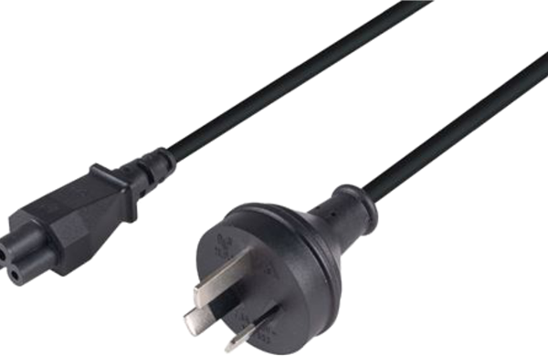 3 Pin Power Lead (M) to C5 Clover (M) 0.3m Power Cable - Bulk