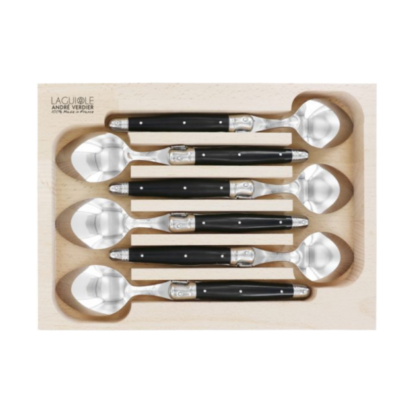 André Verdier Laguiole Debutant Spoon Set of 6 Black