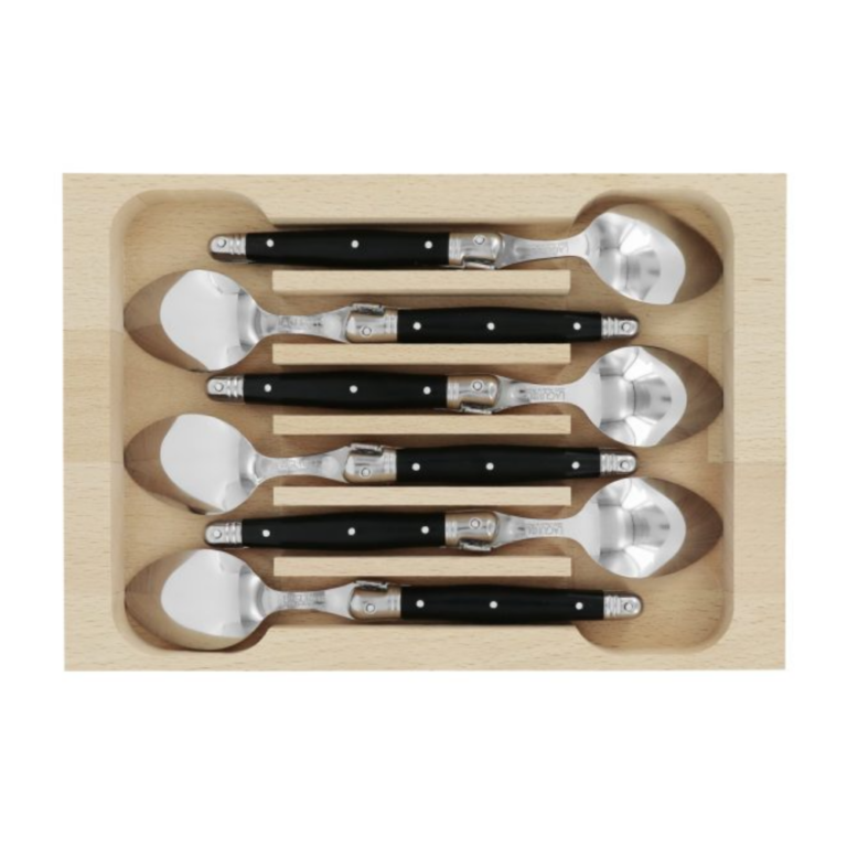 André Verdier Laguiole Debutant Teaspoon Set of 6 Black