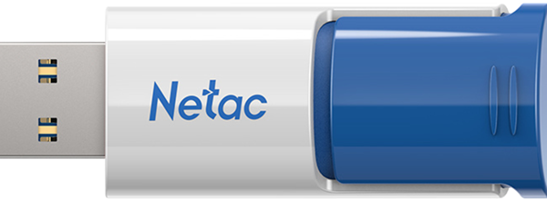 Netac U182 USB3 Flash Drive 32GB UFD Retractable Blue/White