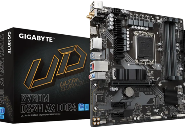 Gigabyte B760M-DS3H AX DDR4 mATX LGA1700 Motherboard