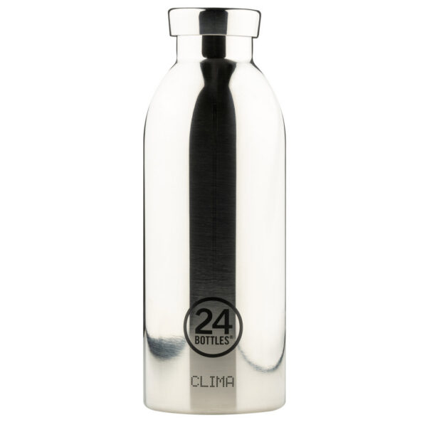24Bottles Clima Insulated Drink Bottle 500ml Platinum Mirror Steel