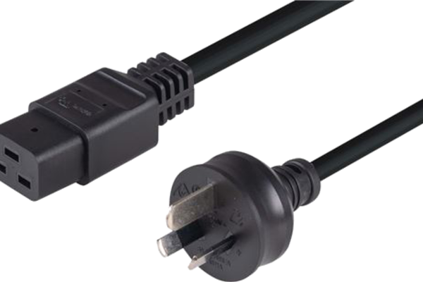 3 Pin Power Lead (M) to IEC C19 (M) 2m Power Cable - Bulk