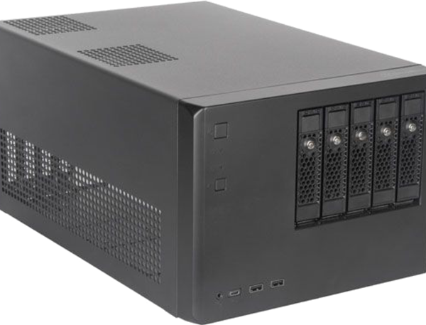 SilverStone CS351 mATX Black Storage Desktop with 5 Hotswap Bays