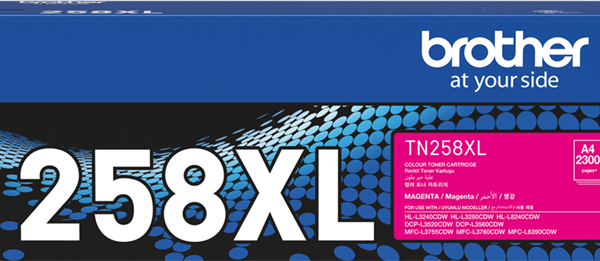 Brother TN258XLM High Yield Toner Magenta