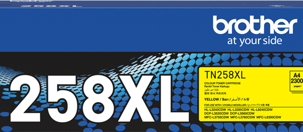 Brother TN258XLY High Yield Toner Yellow