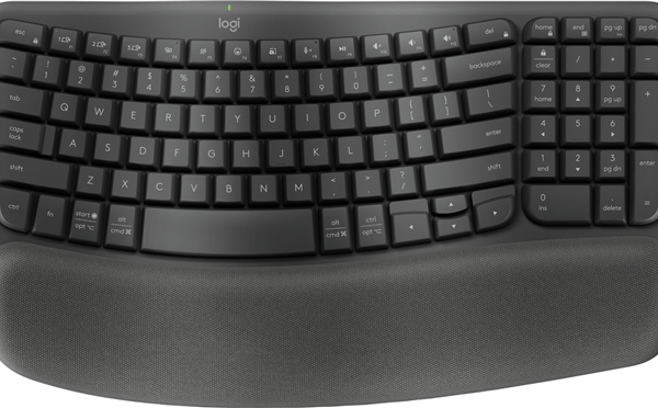 Logitech Wave Keys Wireless Ergo Keyboard - Black
