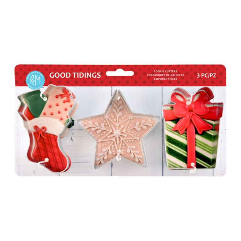 R&M Good Tidings Xmas Cookie Cutter Set of 3