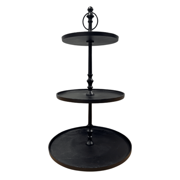 3 Tier Black Aluminium Stand